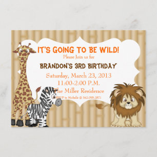Jungle Safari Birthday Invitation