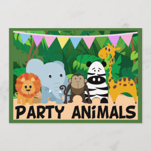 Jungle Safari  Birthday Invitations