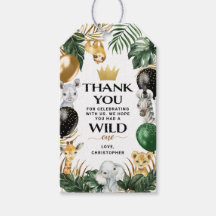 Jungle Safari Birthday Party Favour Thank You Them