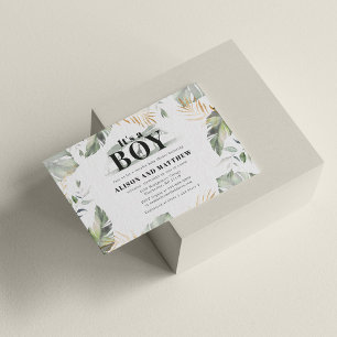 Jungle Safari Forest Animal Budget Baby Shower Card