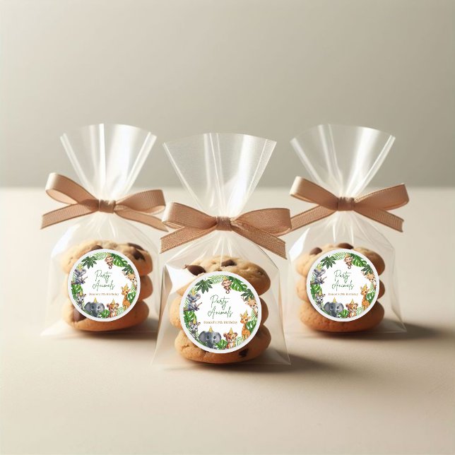 Jungle Safari Kids Birthday Party Stickers (Creator Uploaded)