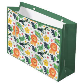 Jungle Safari – Lions & Leaves Large Gift Bag