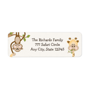 Jungle Safari Return Address Labels