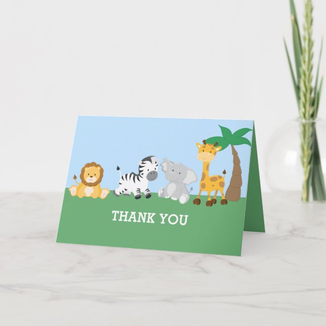 Jungle Safari Thank You Card (Front)