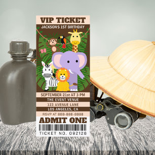 Jungle Safari VIP Ticket Kids Birthday