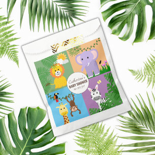 Jungle Safari Wild Animal Baby Shower Colourful Favour Bags