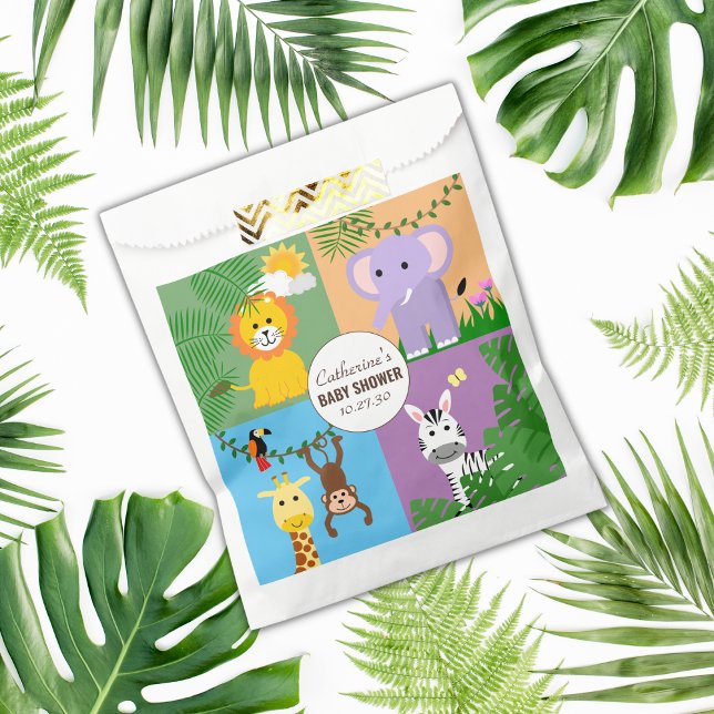 Jungle Safari Wild Animal Baby Shower Colourful Favour Bags (Creator Uploaded)