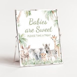 Jungle Safari Wild One Animals Babies are Sweet Poster
