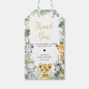 Jungle Safari Wild One Baby Shower Favour Tags