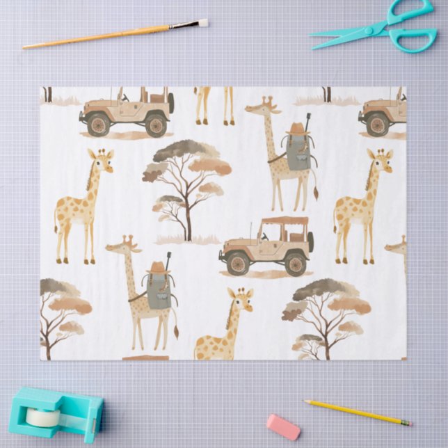 Jungle Safari with Giraffes Birthday Party Tissue Paper (Craft)