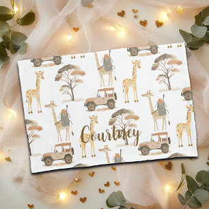 Jungle Safari with Giraffes Nursery Pattern  Pillowcase
