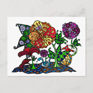 Jungle Scene Doodle Postcards