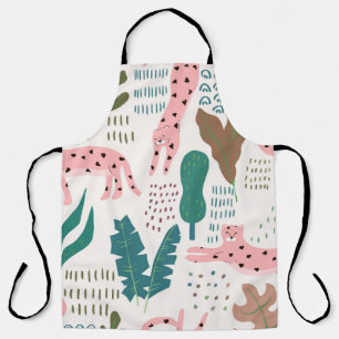 Jungle seamless pattern apron