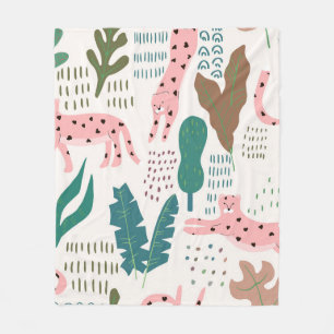 Jungle seamless pattern fleece blanket