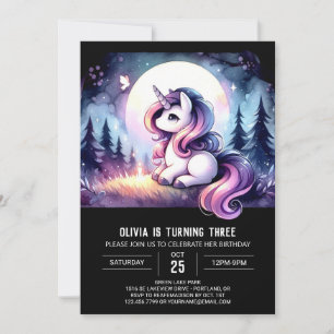Jungle Simple Horse Birthday Invitation