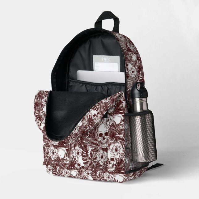 Jungle Skulls Backpack #3 (Back Corner Right (Open))