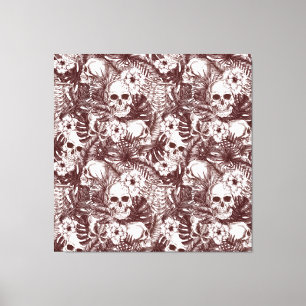 Jungle Skulls Canvas Print