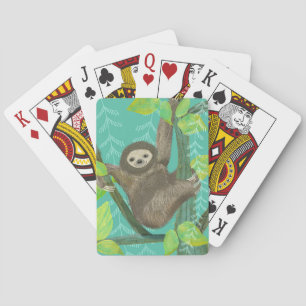 Jungle Sloth Playing Cards made by