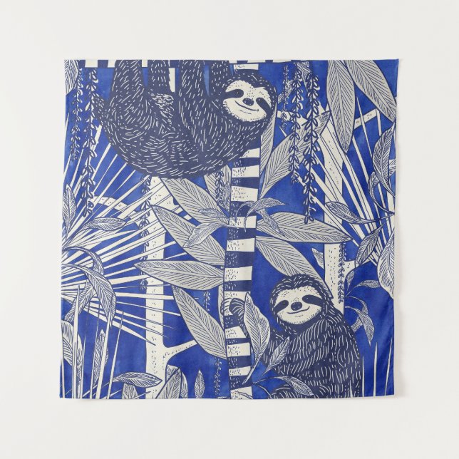 Jungle Sloths Tapestry (Front)