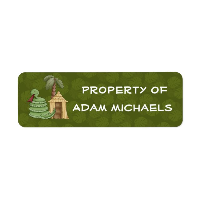Jungle Snake Bookplate Label (Front)