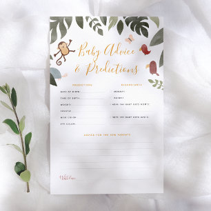 Jungle Storybook Baby Predictions & Advice Game