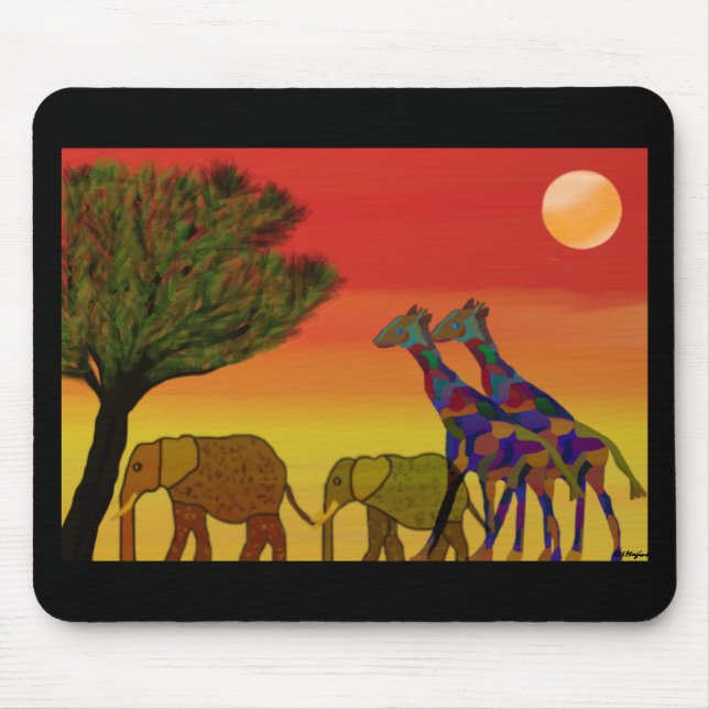 Jungle Sunset Mousepad (Front)