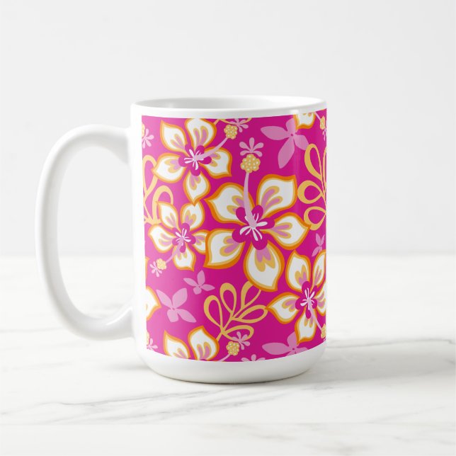 JUNGLE SURF (HOT PINK COMBO) COFFEE MUG (Left)