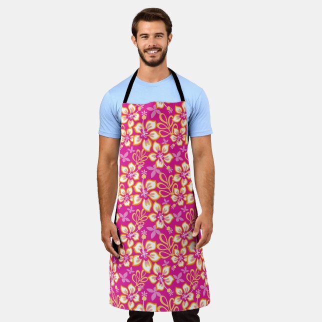 JUNGLE SURF (PINK COMBO) APRON (Worn)