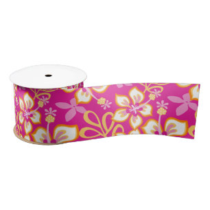 JUNGLE SURF (PINK COMBO) SATIN RIBBON