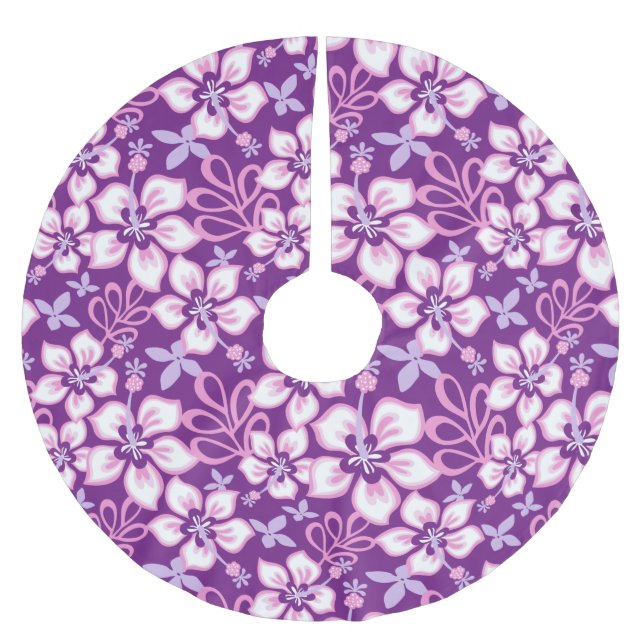 JUNGLE SURF (PURPLE COMBO) BRUSHED POLYESTER TREE SKIRT (Front)