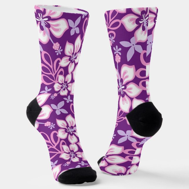 JUNGLE SURF (PURPLE COMBO) SOCKS (Angled)