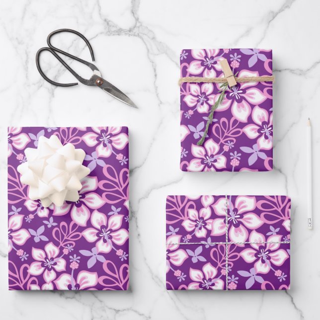 JUNGLE SURF (PURPLE COMBO) WRAPPING PAPER SHEET (Front)