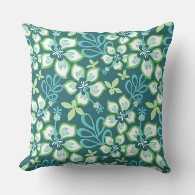 JUNGLE SURF (TEAL COMBO) CUSHION (Front)