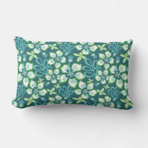 JUNGLE SURF (TEAL COMBO) LUMBAR CUSHION