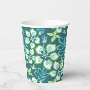JUNGLE SURF (TEAL COMBO) PAPER CUPS