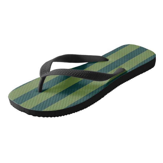 Jungle Swamp Stripes  Jandals (Angled)