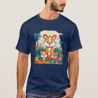 Jungle Swing Monkeys Family T-Shirt