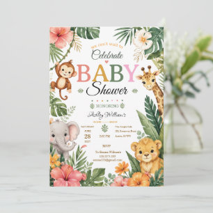 Jungle Theme Baby shower Invitation