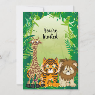 Jungle Theme Birthday Invitations