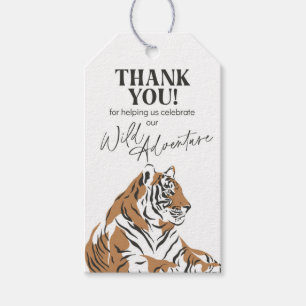 jungle tiger birthday favour gift tag
