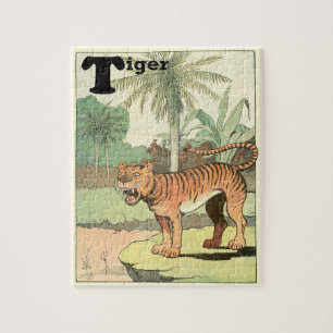 Jungle Tiger Illustration Jigsaw Puzzle
