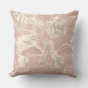 Jungle Toile Pattern Tropical Planner Cushion