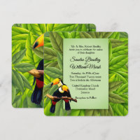 Jungle Toucans Wedding Invitation