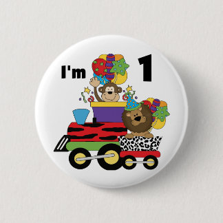 Jungle Train 1st Birthday T-shirts and Gifts 6 Cm Round Badge