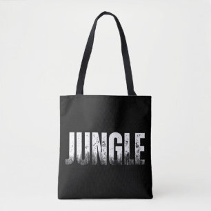 Jungle Typography Wild Tropical Nature Lettering Tote Bag