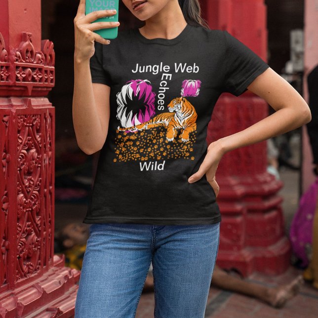 Jungle Web Echoes Wild Tiger Lovers Women's T-Shirt (Creator Uploaded)