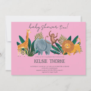 Jungle Wildlife Baby Shower Invitation