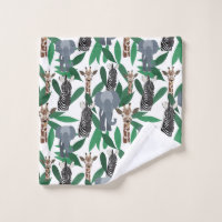 Jungle Zebra Elephant Giraffe Safari Animals