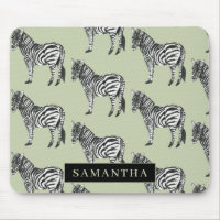 Jungle Zebra Wild Pattern & Personalised Name