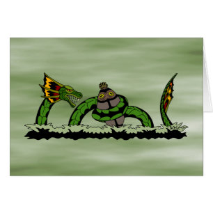 Jungun Catching a Quibbib Greeting Card